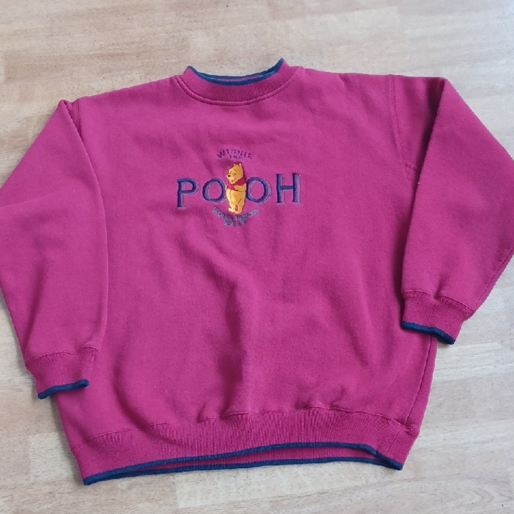Disney Pooh Maroon Sweatshirt Women's Xlarge